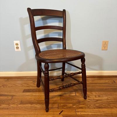LOT 61A: Collection Of Vintage Wooden Chairs w/ Stool