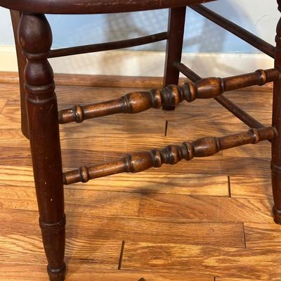 LOT 61A: Collection Of Vintage Wooden Chairs w/ Stool