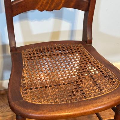 LOT 61A: Collection Of Vintage Wooden Chairs w/ Stool