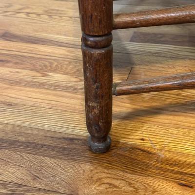 LOT 61A: Collection Of Vintage Wooden Chairs w/ Stool