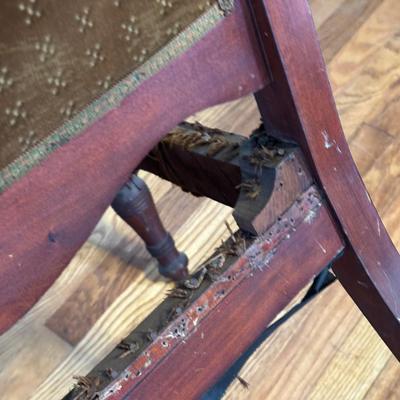 LOT 62A: Antique Victorian Carved Wooden Chair w/ Parts