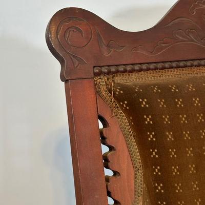 LOT 62A: Antique Victorian Carved Wooden Chair w/ Parts