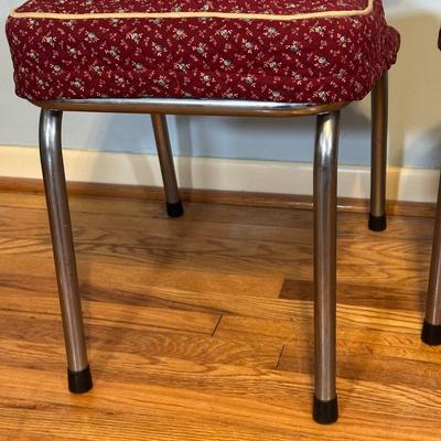 LOT 65A: Vintage Chrome & Formica Dining Table w/ Chairs