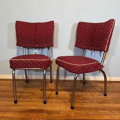 LOT 65A: Vintage Chrome & Formica Dining Table w/ Chairs