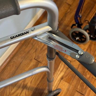 LOT 70A: Lumex 4 Wheel Walker, Crutches & More