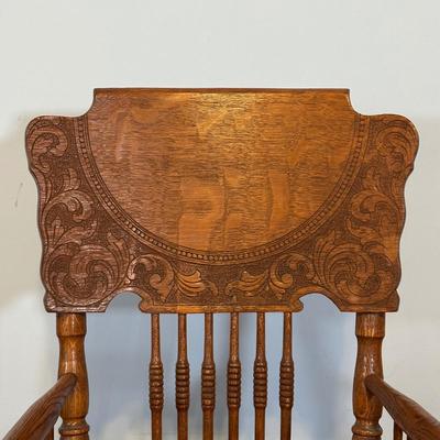 LOT 71A: Antique Convertible High Chair To Rocker Chair