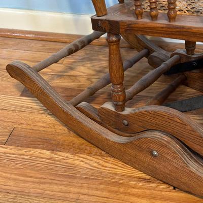 LOT 71A: Antique Convertible High Chair To Rocker Chair