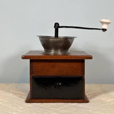 LOT 75A: Antique Wooden Coffee Grinder