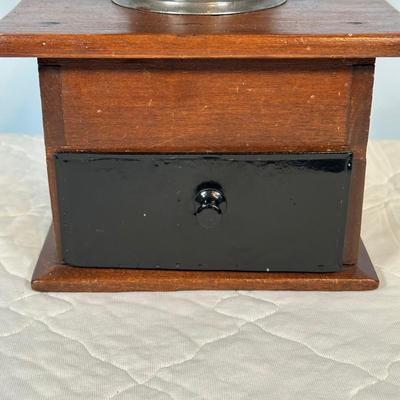 LOT 75A: Antique Wooden Coffee Grinder