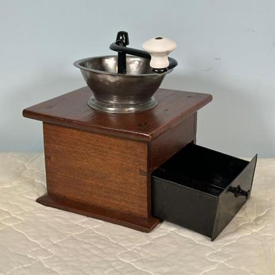 LOT 75A: Antique Wooden Coffee Grinder