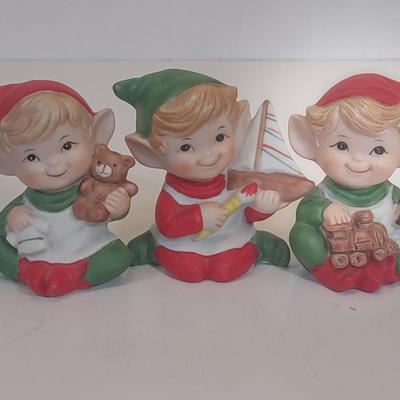 LOT 87D: Porcelain Sets: Nativity, Altar "Mice" and Elves