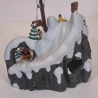 LOT 90D: Burberry Village Christmas Collectibles: Building A Snowman, Ski Slope, and Village Scene