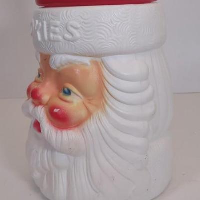 LOT 91D: Plastic Santa Head Cookie Jar