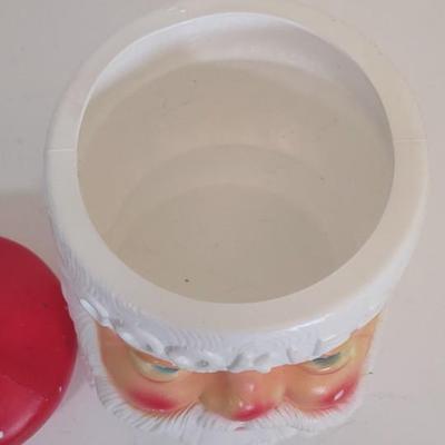 LOT 91D: Plastic Santa Head Cookie Jar