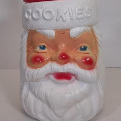 LOT 91D: Plastic Santa Head Cookie Jar