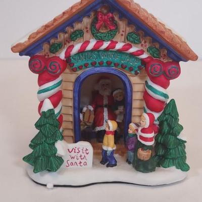 LOT 95 D: Burberry Village Christmas Collectible: Trees For Sale, Santa's Workshop, and Children's Playground