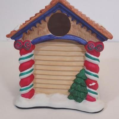 LOT 95 D: Burberry Village Christmas Collectible: Trees For Sale, Santa's Workshop, and Children's Playground