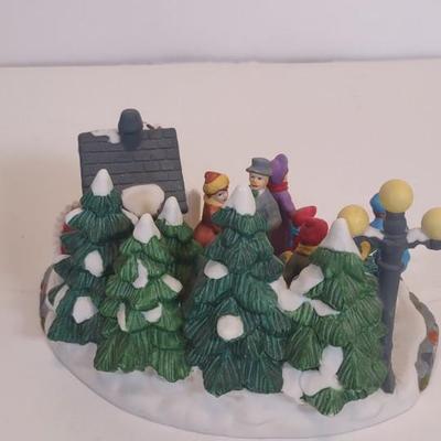 LOT 95 D: Burberry Village Christmas Collectible: Trees For Sale, Santa's Workshop, and Children's Playground