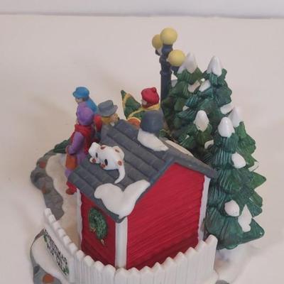 LOT 95 D: Burberry Village Christmas Collectible: Trees For Sale, Santa's Workshop, and Children's Playground
