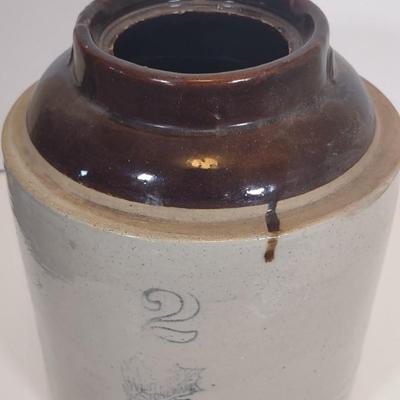 LOT 102 L: (3) Antique Kerr Stoneware 2 Gallon Crock/Whiskey Jug