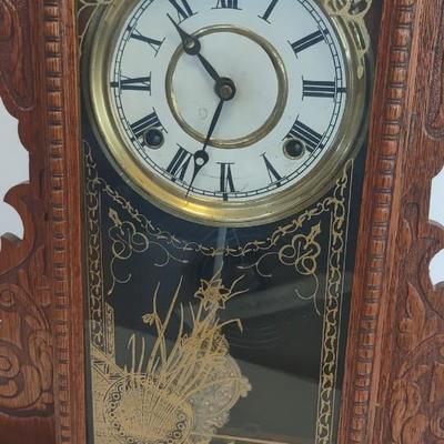 LOT 106 D: Oak Gilbert Kitchen Clock