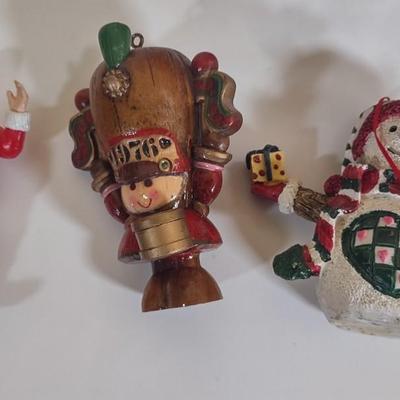 LOT 118D: Christmas Ornaments with Punch Bowl and Cups (7)