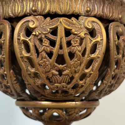 LOT 121L: Vintage Brass & Marble Table Lamp