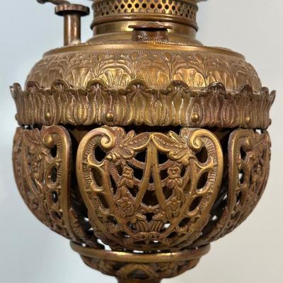 LOT 121L: Vintage Brass & Marble Table Lamp