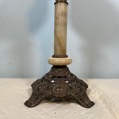 LOT 121L: Vintage Brass & Marble Table Lamp