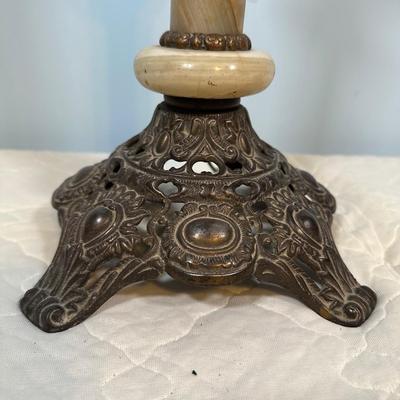 LOT 121L: Vintage Brass & Marble Table Lamp