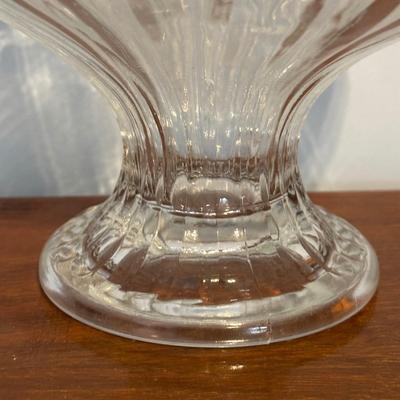 LOT 129A: Vintage Glass Punch Bowl w/ Base & Cups