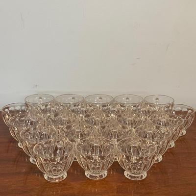 LOT 129A: Vintage Glass Punch Bowl w/ Base & Cups