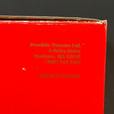 LOT 133B: Two Vintage Possible Dreams Clothtique Santa Figurines w/ Box