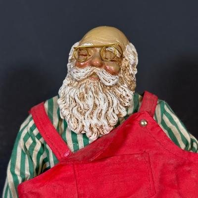 LOT 133B: Two Vintage Possible Dreams Clothtique Santa Figurines w/ Box