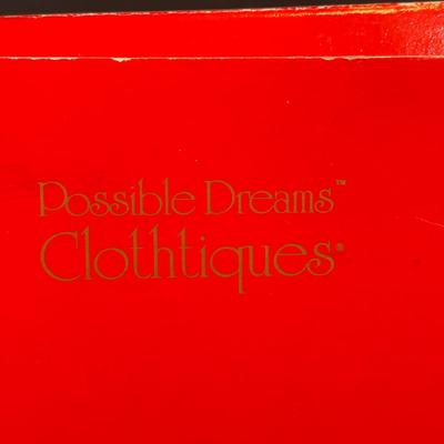 LOT 133B: Two Vintage Possible Dreams Clothtique Santa Figurines w/ Box