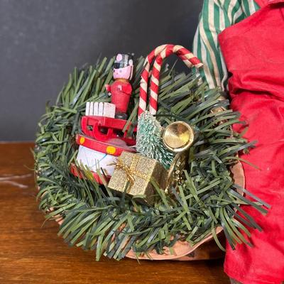 LOT 133B: Two Vintage Possible Dreams Clothtique Santa Figurines w/ Box