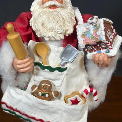 LOT 133B: Two Vintage Possible Dreams Clothtique Santa Figurines w/ Box