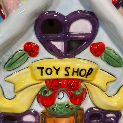 LOT 134B: Vintage Elements 12 Piece Holiday Village Set w/ Box