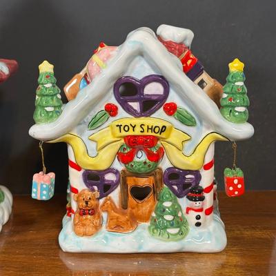 LOT 134B: Vintage Elements 12 Piece Holiday Village Set w/ Box