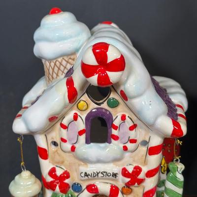 LOT 134B: Vintage Elements 12 Piece Holiday Village Set w/ Box