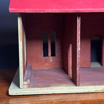LOT 135L: Vintage Handmade Wooden Doll House