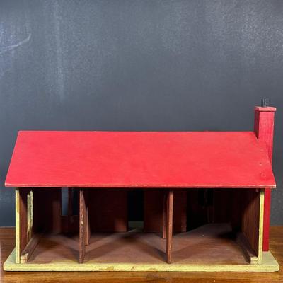 LOT 135L: Vintage Handmade Wooden Doll House