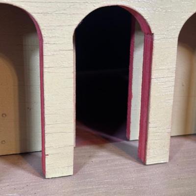 LOT 135L: Vintage Handmade Wooden Doll House