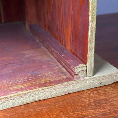 LOT 135L: Vintage Handmade Wooden Doll House