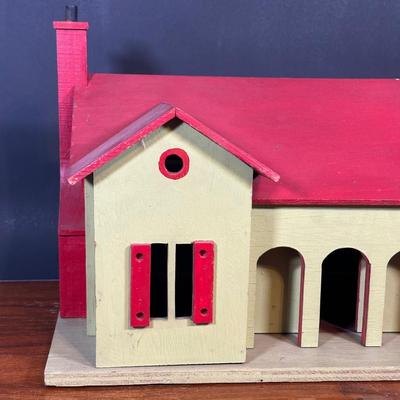 LOT 135L: Vintage Handmade Wooden Doll House