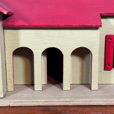 LOT 135L: Vintage Handmade Wooden Doll House