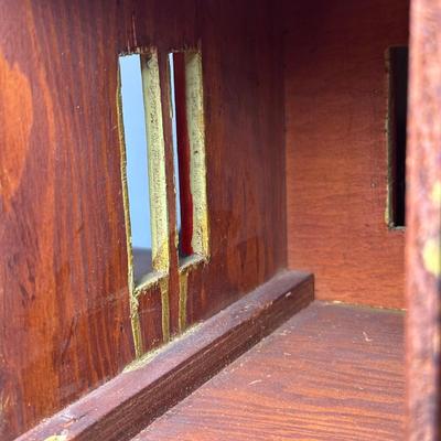 LOT 135L: Vintage Handmade Wooden Doll House
