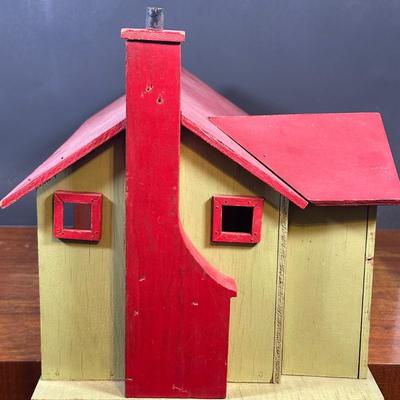 LOT 135L: Vintage Handmade Wooden Doll House