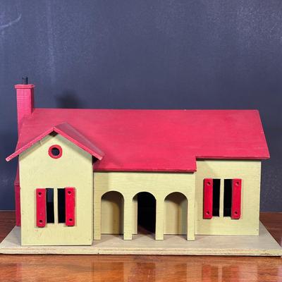 LOT 135L: Vintage Handmade Wooden Doll House