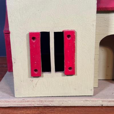 LOT 135L: Vintage Handmade Wooden Doll House